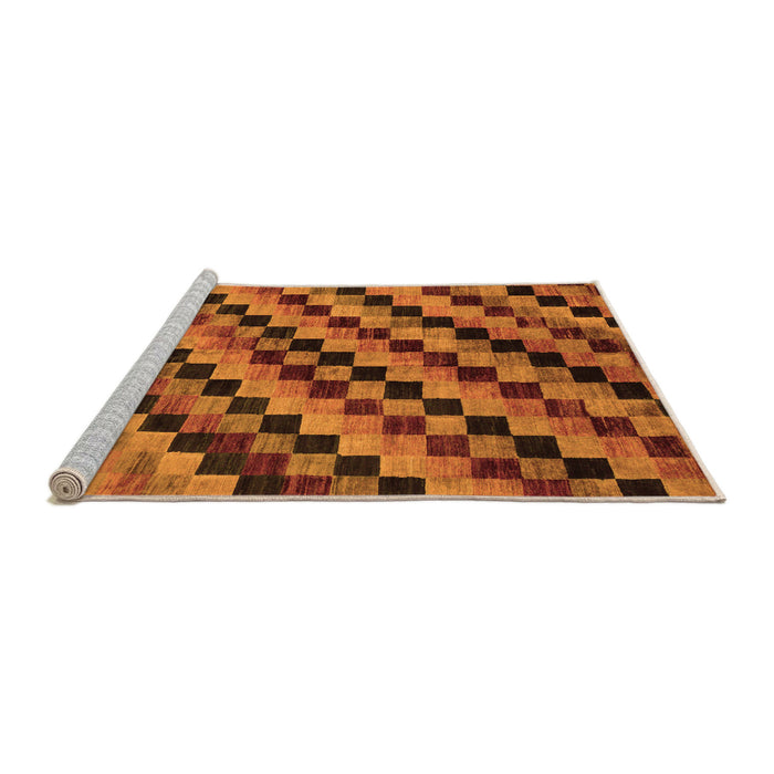 Sideview of Machine Washable Oriental Orange Modern Area Rugs, wshabs284org