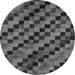 Round Oriental Gray Modern Rug, abs284gry