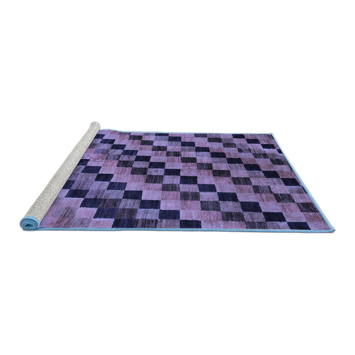 Sideview of Machine Washable Oriental Blue Modern Rug, wshabs284blu
