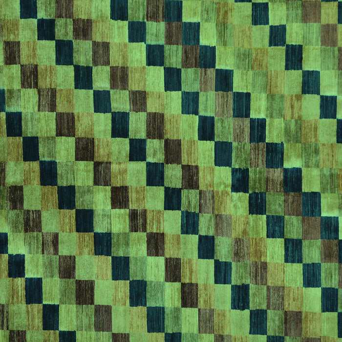 Square Oriental Turquoise Modern Rug, abs284turq