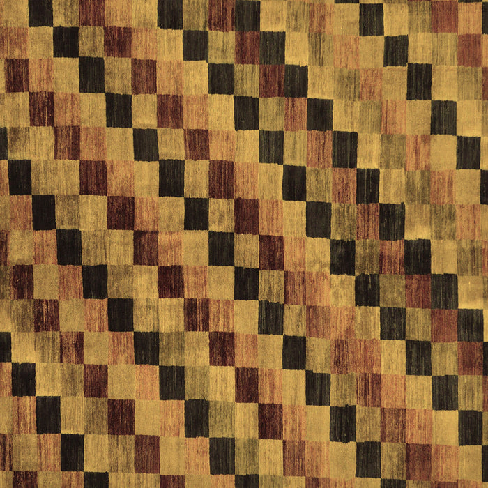 Square Machine Washable Oriental Brown Modern Rug, wshabs284brn