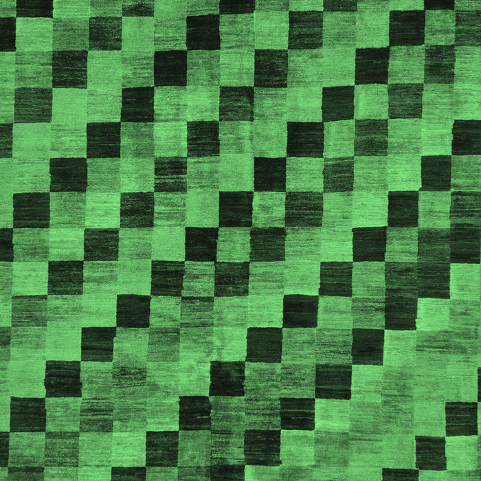 Machine Washable Oriental Emerald Green Modern Area Rugs, wshabs284emgrn