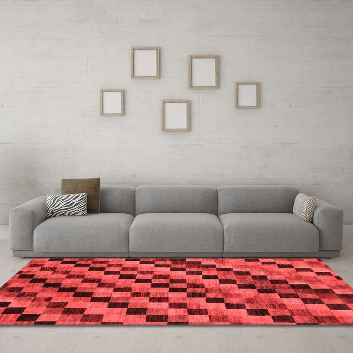 Modern Red Washable Rugs