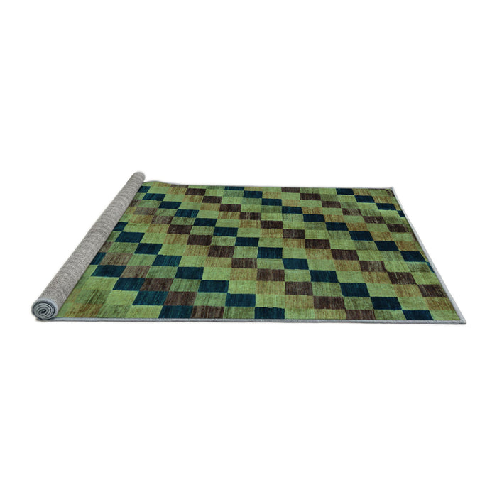 Sideview of Machine Washable Oriental Light Blue Modern Rug, wshabs284lblu