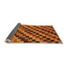 Sideview of Oriental Orange Modern Rug, abs284org