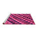 Sideview of Machine Washable Oriental Pink Modern Rug, wshabs284pnk