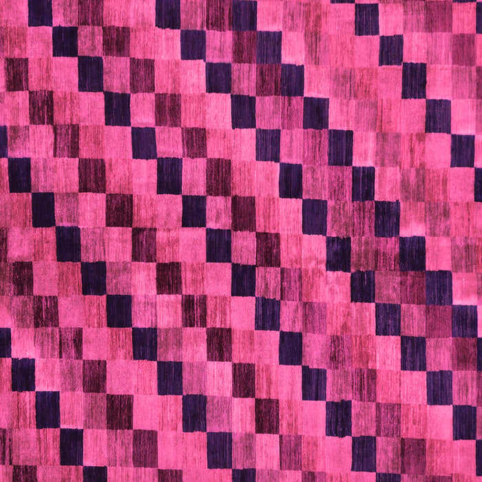 Square Machine Washable Oriental Pink Modern Rug, wshabs284pnk