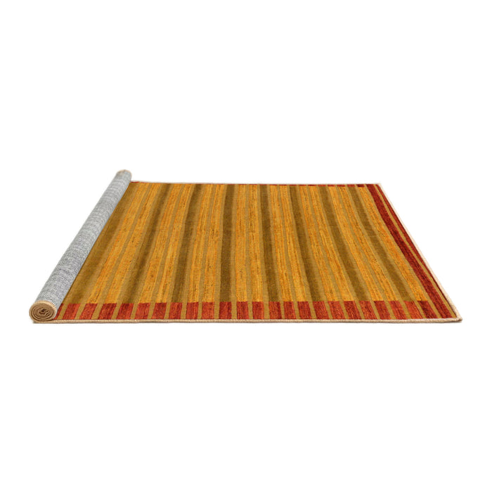 Sideview of Machine Washable Abstract Orange Red Rug, wshabs285