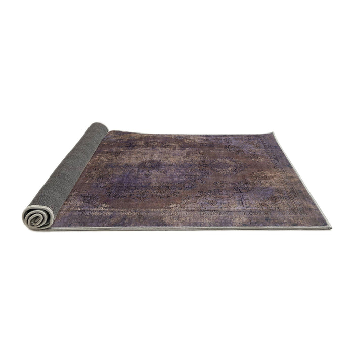 Sideview of Abstract Rose Purple Modern Rug, abs2850