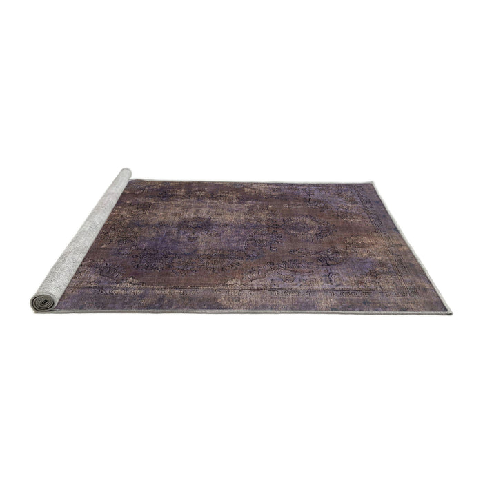 Sideview of Machine Washable Abstract Rose Dust Purple Rug, wshabs2850