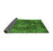 Sideview of Abstract Green Modern Rug, abs2850grn