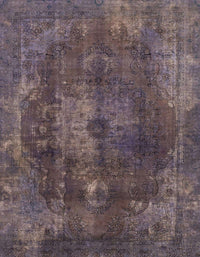 Machine Washable Abstract Rose Dust Purple Rug, wshabs2850