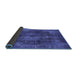 Sideview of Abstract Blue Modern Rug, abs2850blu