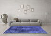 Machine Washable Abstract Blue Modern Rug in a Living Room, wshabs2850blu