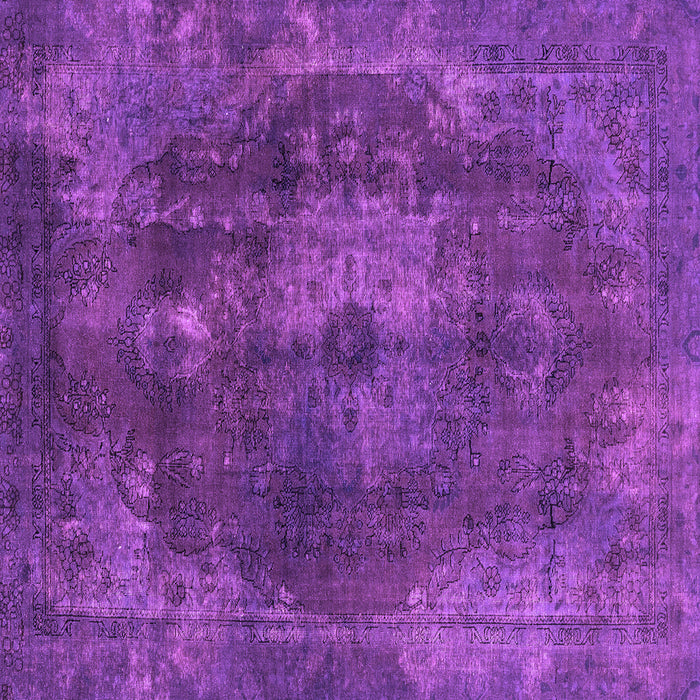 Square Machine Washable Abstract Purple Modern Area Rugs, wshabs2850pur