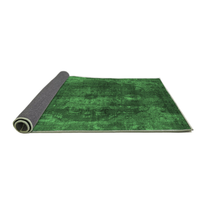 Sideview of Abstract Emerald Green Modern Rug, abs2850emgrn