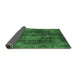 Sideview of Abstract Emerald Green Modern Rug, abs2850emgrn