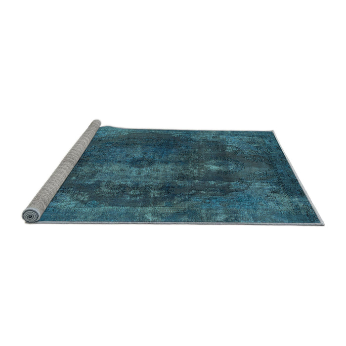 Sideview of Machine Washable Abstract Light Blue Modern Rug, wshabs2850lblu