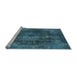 Sideview of Machine Washable Abstract Light Blue Modern Rug, wshabs2850lblu