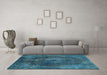 Machine Washable Abstract Light Blue Modern Rug in a Living Room, wshabs2850lblu