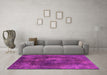 Machine Washable Abstract Pink Modern Rug in a Living Room, wshabs2850pnk