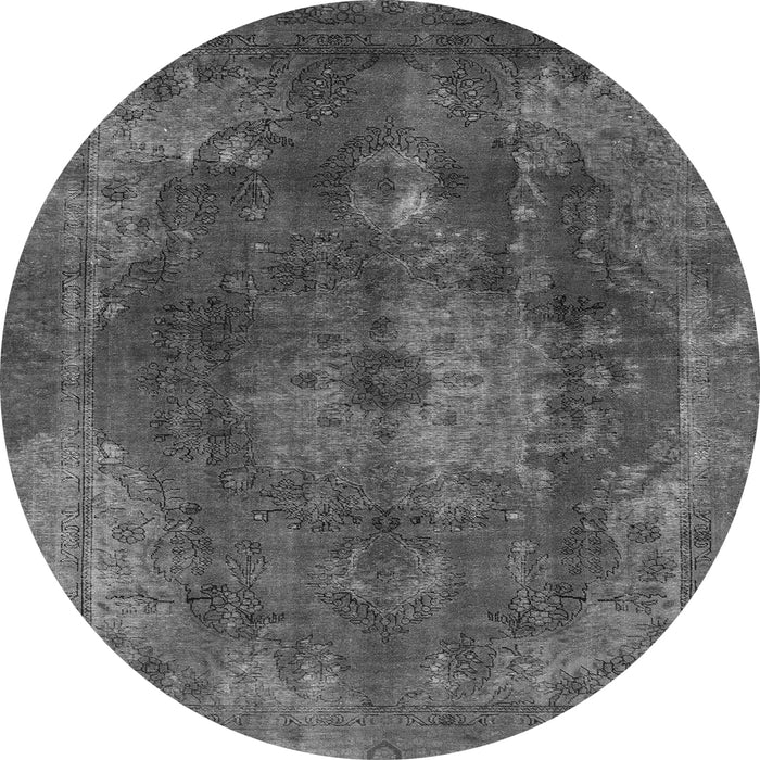Round Abstract Gray Modern Rug, abs2850gry