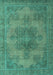 Abstract Turquoise Modern Rug, abs2851turq