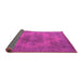 Sideview of Abstract Pink Modern Rug, abs2851pnk