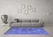 Machine Washable Abstract Blue Modern Rug in a Living Room, wshabs2851blu