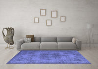 Machine Washable Abstract Blue Modern Rug, wshabs2851blu