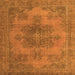 Square Abstract Orange Modern Rug, abs2851org