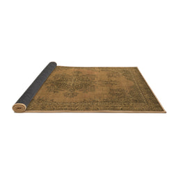 Sideview of Abstract Brown Modern Rug, abs2851brn