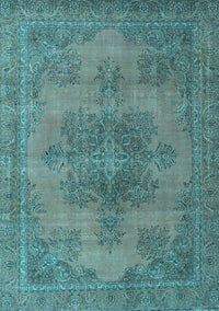 Abstract Light Blue Modern Rug, abs2851lblu