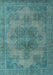 Abstract Light Blue Modern Rug, abs2851lblu