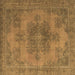 Square Abstract Brown Modern Rug, abs2851brn