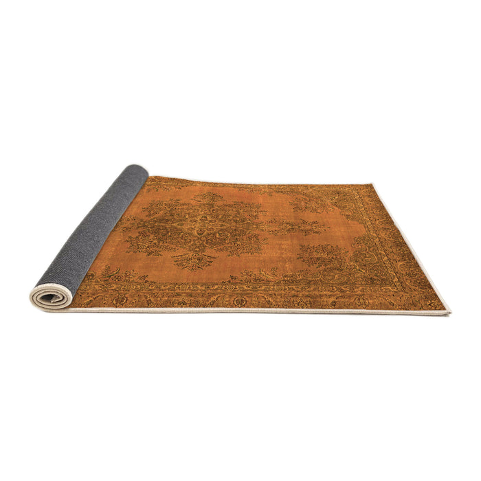 Sideview of Abstract Orange Modern Rug, abs2851org