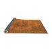 Sideview of Abstract Orange Modern Rug, abs2851org