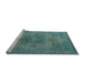 Sideview of Machine Washable Abstract Light Blue Modern Rug, wshabs2851lblu