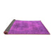 Sideview of Abstract Purple Modern Rug, abs2851pur