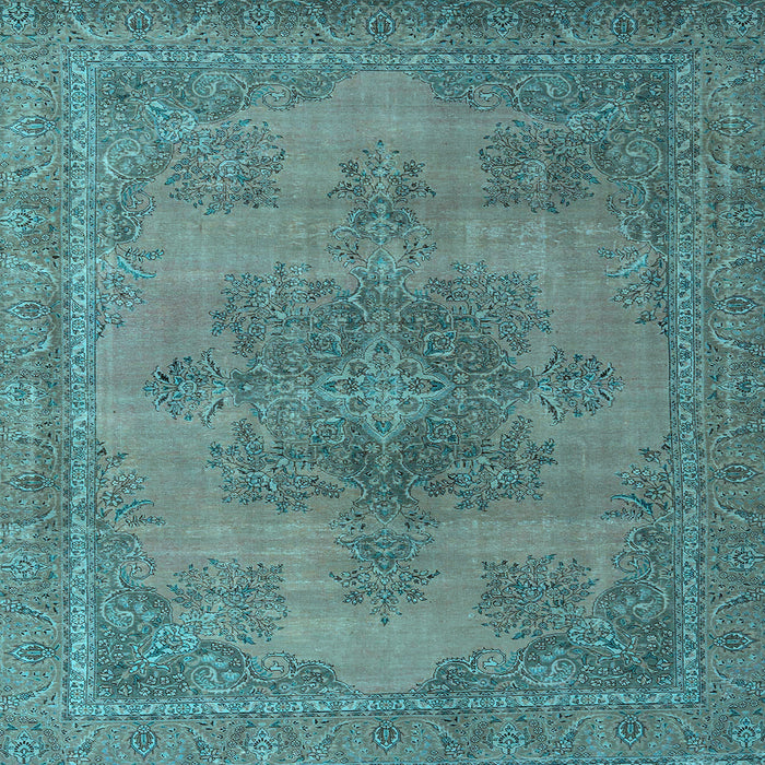 Square Abstract Light Blue Modern Rug, abs2851lblu