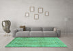 Machine Washable Abstract Turquoise Modern Area Rugs in a Living Room,, wshabs2852turq