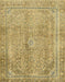 Abstract Chrome Gold Yellow Modern Rug, abs2852