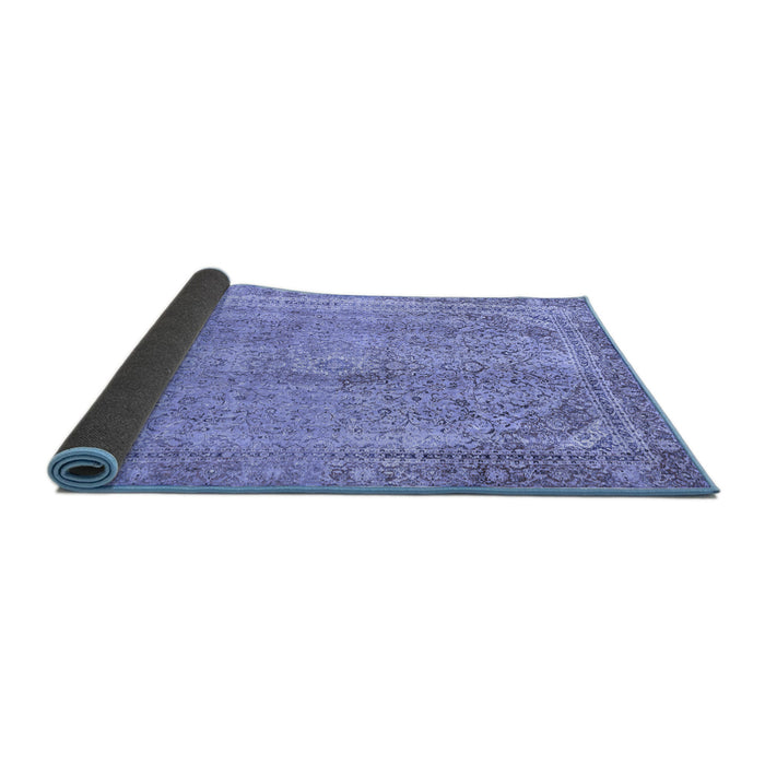 Sideview of Abstract Blue Modern Rug, abs2852blu