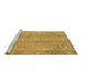 Sideview of Machine Washable Abstract Brown Modern Rug, wshabs2852brn