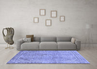 Machine Washable Abstract Blue Modern Rug, wshabs2852blu