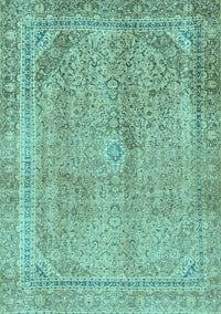 Abstract Light Blue Modern Rug, abs2852lblu