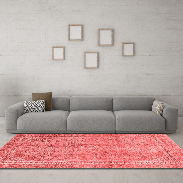 Modern Red Washable Rugs