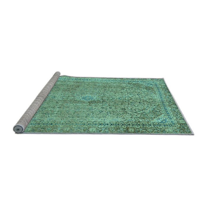 Sideview of Machine Washable Abstract Light Blue Modern Rug, wshabs2852lblu