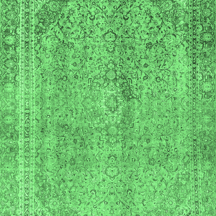 Machine Washable Abstract Emerald Green Modern Area Rugs, wshabs2852emgrn