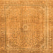 Square Abstract Orange Modern Rug, abs2852org